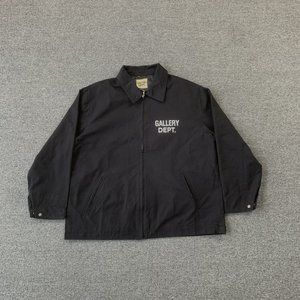 Gallery Black Long Sleeve Zip Letter Print